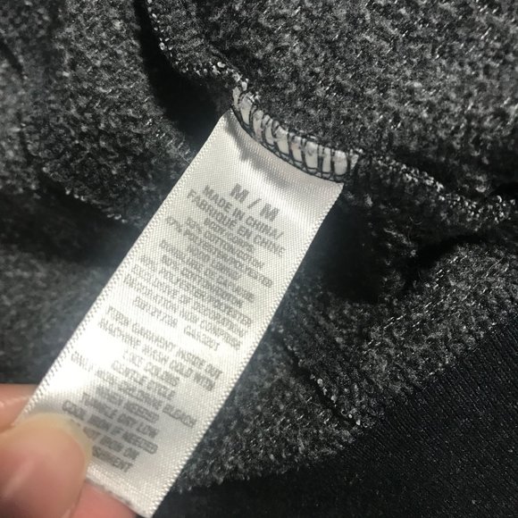 Prince & Fox Women's Medium Grey Black Zip Up Sweatshirt Hoodie - Picture 9 of 16